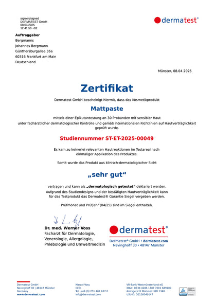 Natürliche Mattpaste